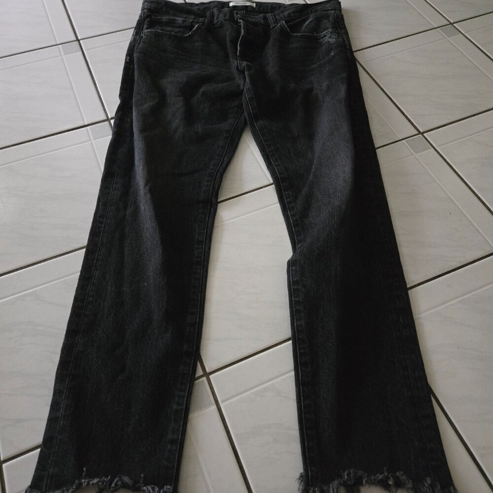 Moussy Vintage Staley Tapered Straight Leg Jeans Black 30 - Picture 3 of 5